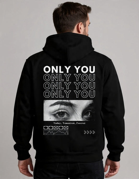 Only You Custom Eye Photo Hoodie - Back Print Only (For Girlfriend/Boyfriend)